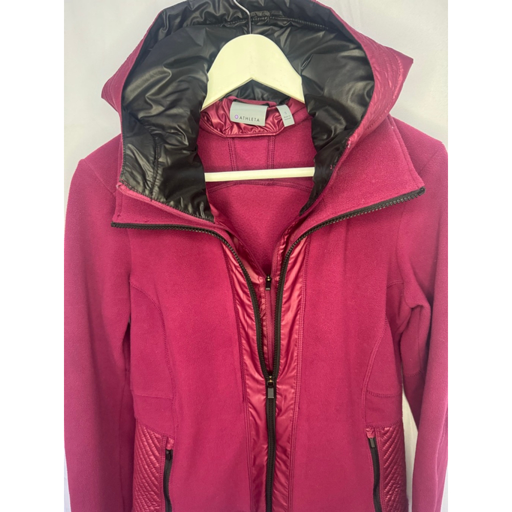 Athleta Unstoppable Fleece Lined Full Zip Jacket Chilled Sangria Small - Picture 2 of 11